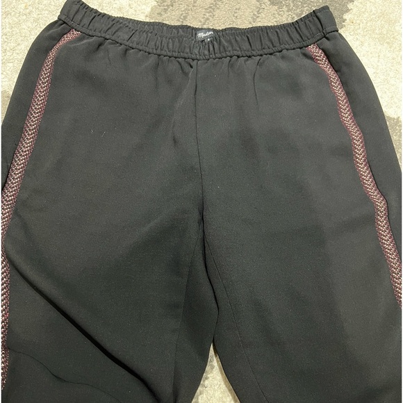 Madewell Embroidered Track Trouser Pants Womens Size Medium Pull On - Picture 2 of 5